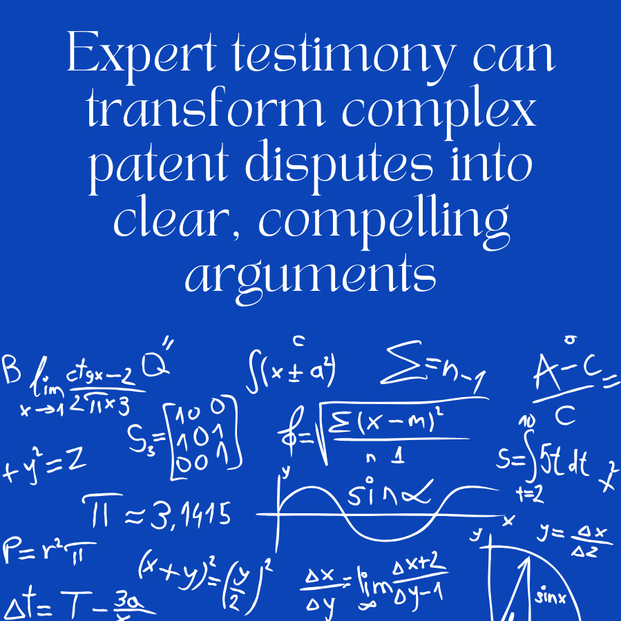 Expert Witness Testimony for Patent Cases